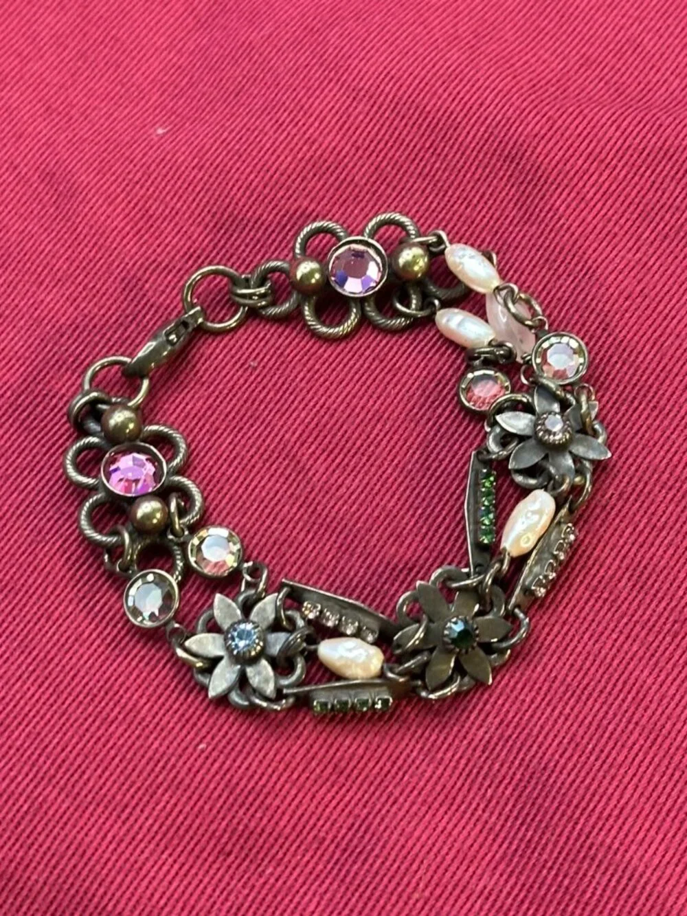 VTG Sorrelli Victorian Revival Swarovski Crystal Bracelet